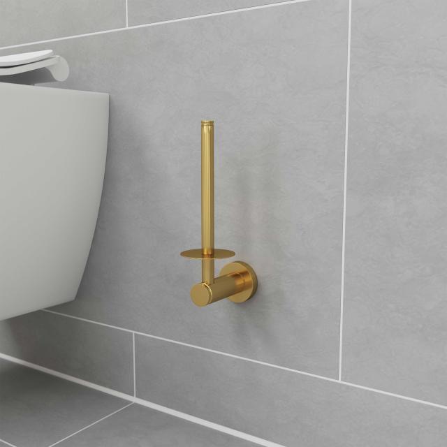 Luna reservetoiletpapirholder, Massiv messing