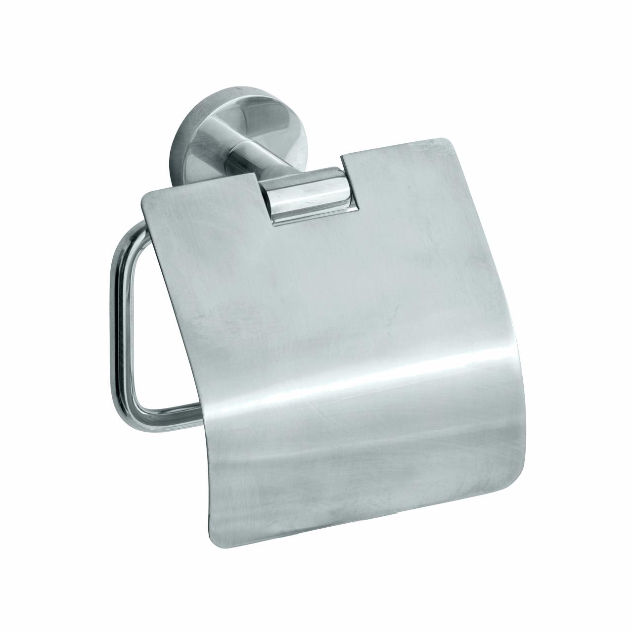 Luna toiletpapirholder m/låg, Krom