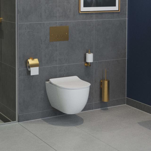 Lavabo Luna toiletpapirholder m/låg, Massiv messing