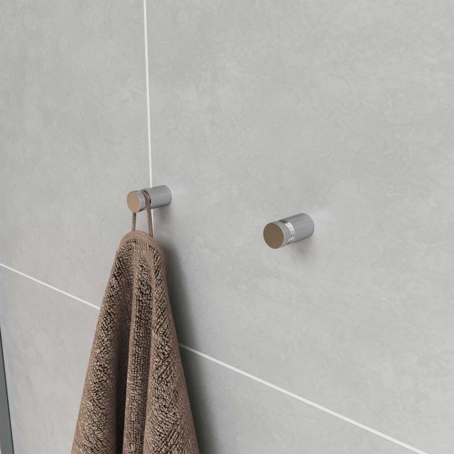 Luna håndklædekroge lille 2 stk, Krom