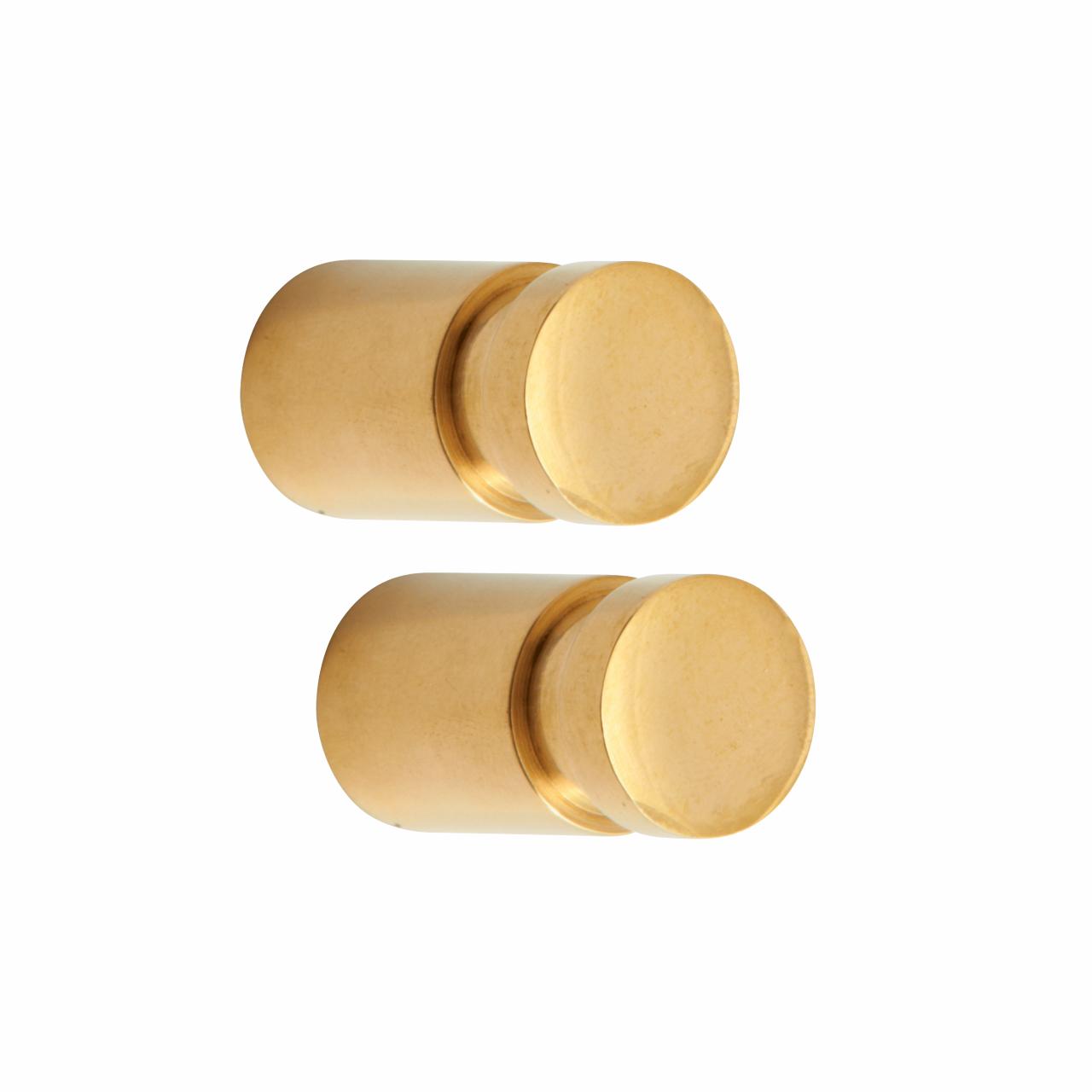 Luna håndklædekroge lille 2 stk, Massiv messing