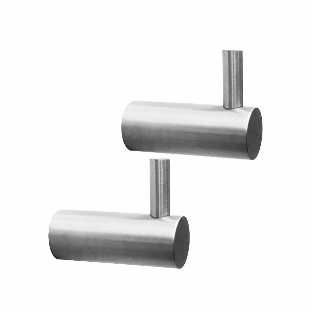 Luna håndklædekroge 2 stk, Rustfrit stål