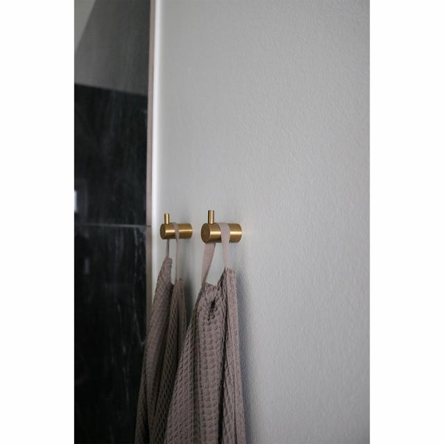 Luna håndklædekroge 2 stk, Massiv messing