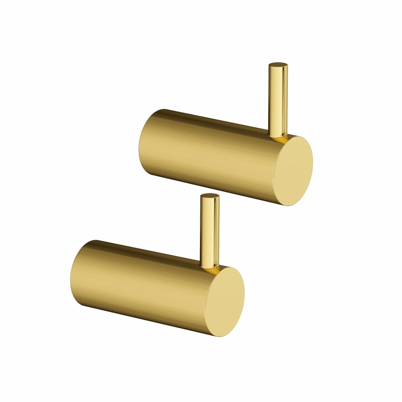 Luna håndklædekroge 2 stk, Massiv messing