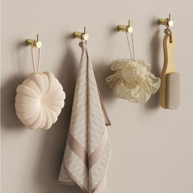 Luna håndklædekroge 2 stk, Massiv messing