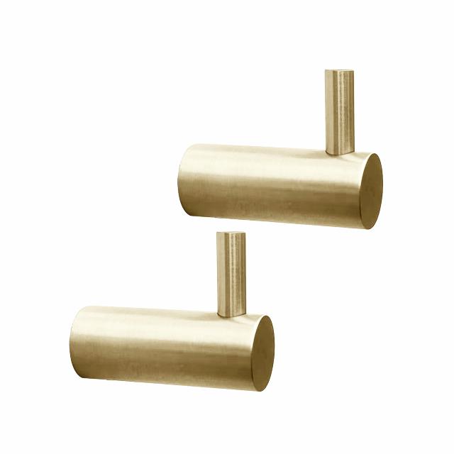 Luna håndklædekroge 2 stk, PVD Messing