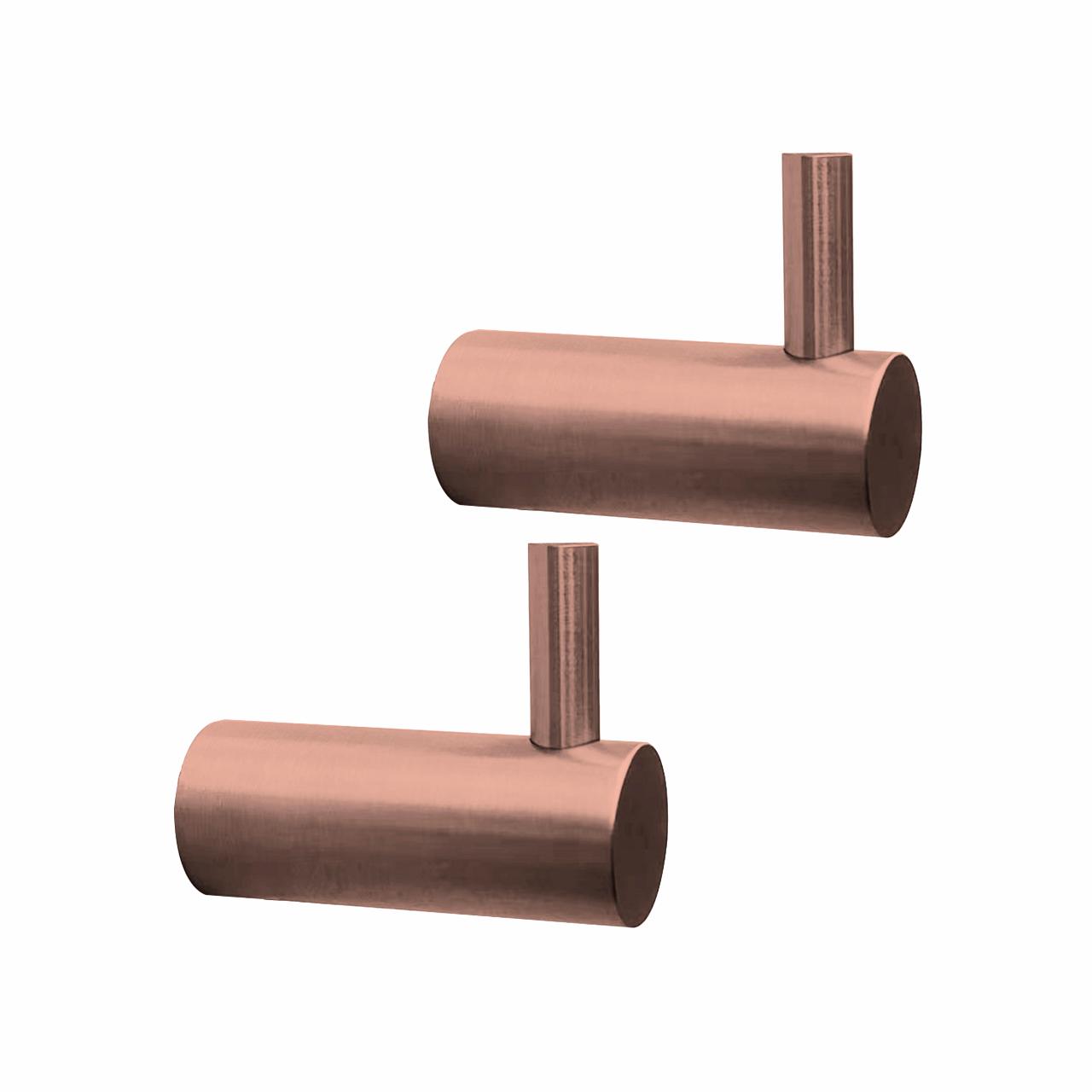 Luna håndklædekroge 2 stk, PVD Kobber