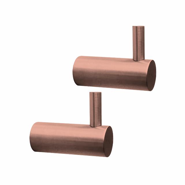 Luna håndklædekroge 2 stk, PVD Kobber