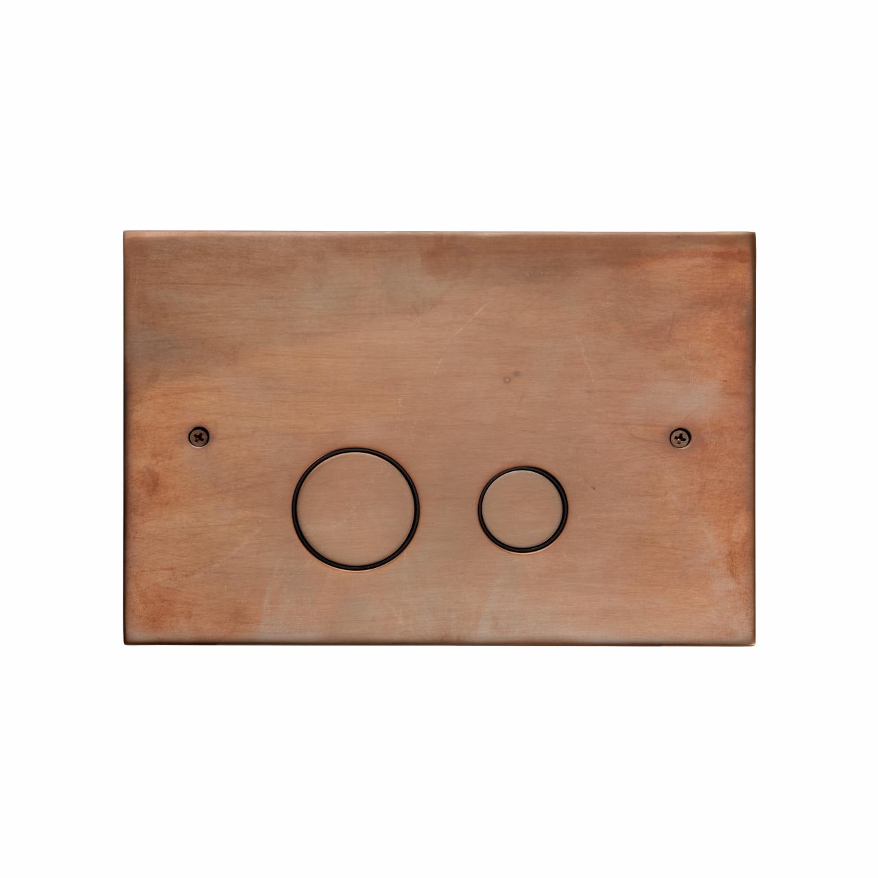 Luna skylleplade t/indbygningscisterne, Bruneret massiv messing