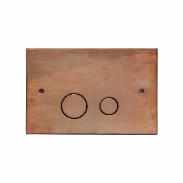 Luna skylleplade t/indbygningscisterne, Bruneret massiv messing