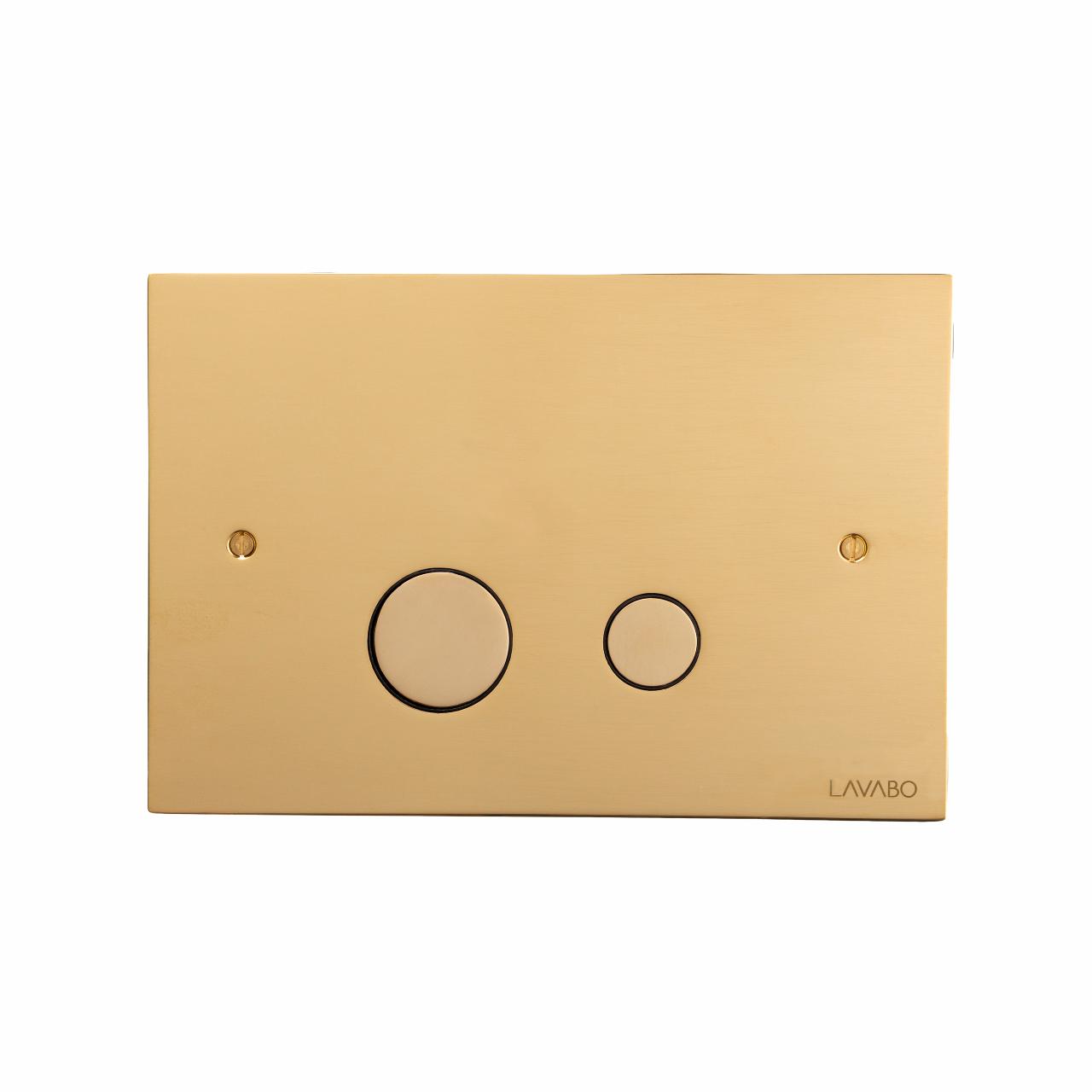 Luna skylleplade t/indbygningscisterne, Massiv messing