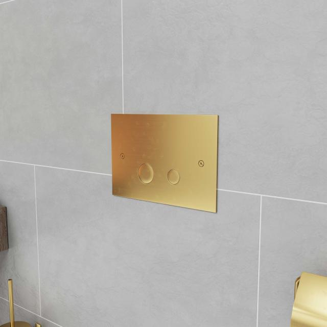 Luna skylleplade t/indbygningscisterne, Massiv messing