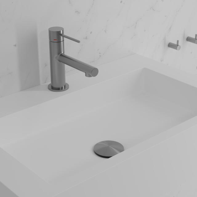 Primy Steel Vertex håndvaskarmatur, Rustfrit stål