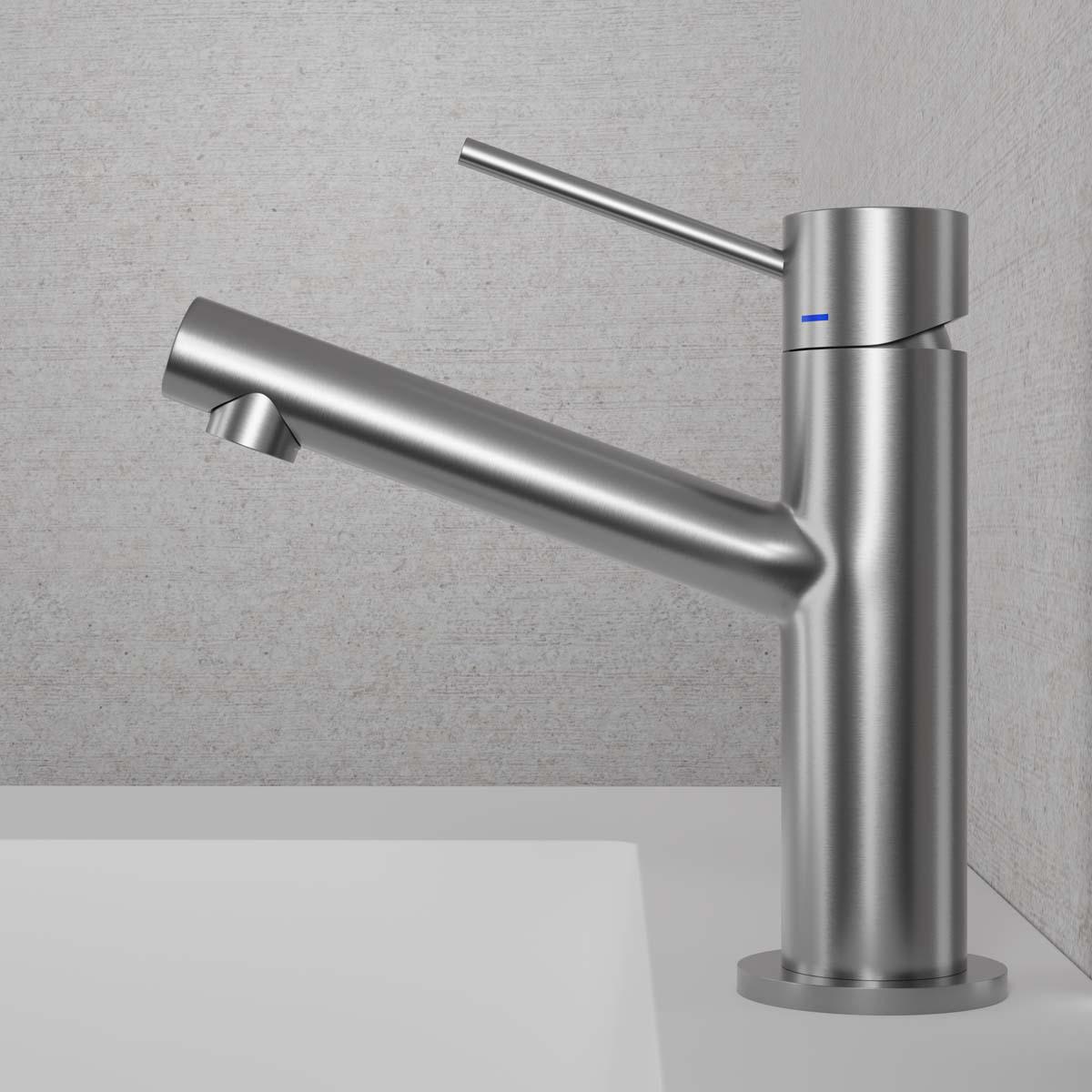 Primy Steel Vector håndvaskarmatur, Rustfrit stål