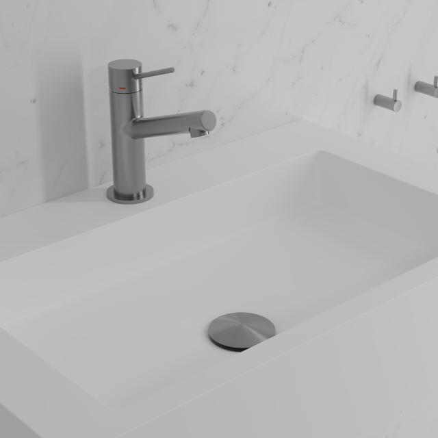 Primy Steel Vector håndvaskarmatur, Rustfrit stål