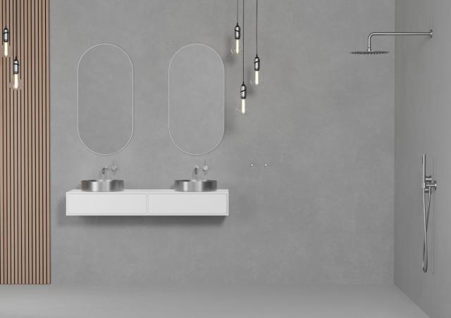 Primy Steel Harmonized 1 indbygningsarmatur til håndvask, Rustfrit stål