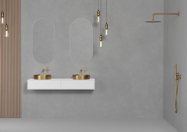 Primy Steel Harmonized 1 indbygningsarmatur til håndvask, Sand