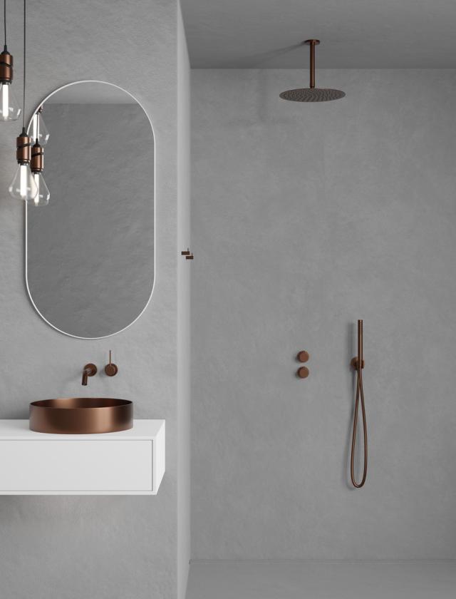 Primy Steel Harmonized 1 indbygningsarmatur til håndvask, Amber