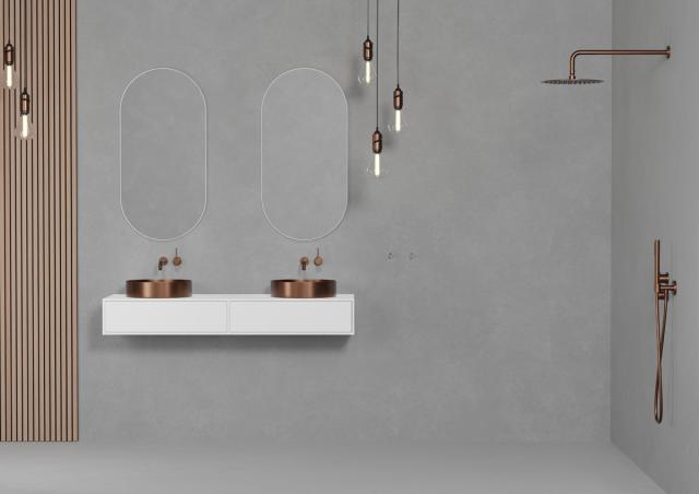 Primy Steel Harmonized 1 indbygningsarmatur til håndvask, Amber