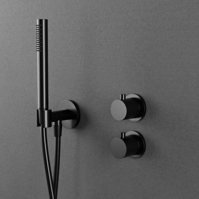 Primy Steel Harmonized 2x komplet indbygningsbrusesæt m/vægbruser, Shadow