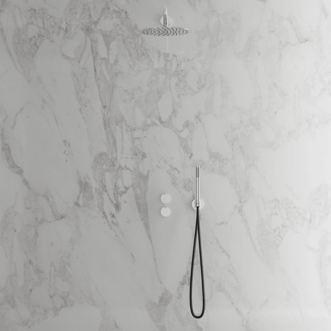 Primy Harmonized 2x komplet indbygningsbrusesæt m/vægbruser, Classic