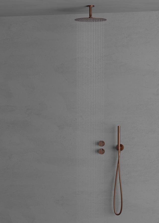 Primy Steel Harmonized 2y komplet bruseindbygningssæt m/loftbruser, Amber