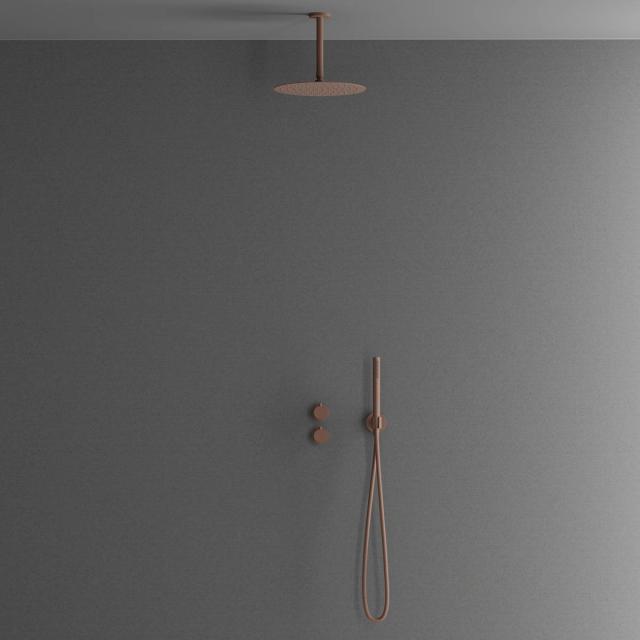 Primy Harmonized 2z komplet bruseindbygningssæt m/loftbruser (lang), Rust