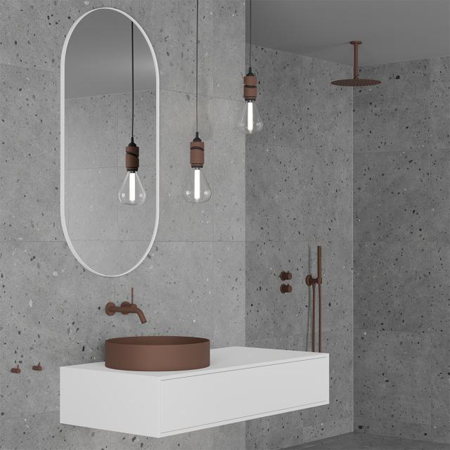 Primy Harmonized 2z komplet bruseindbygningssæt m/loftbruser (lang), Rust