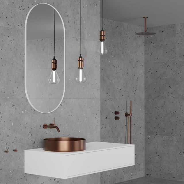 Primy Steel Harmonized 2z komplet bruseindbygningssæt m/loftbruser (lang), Amber