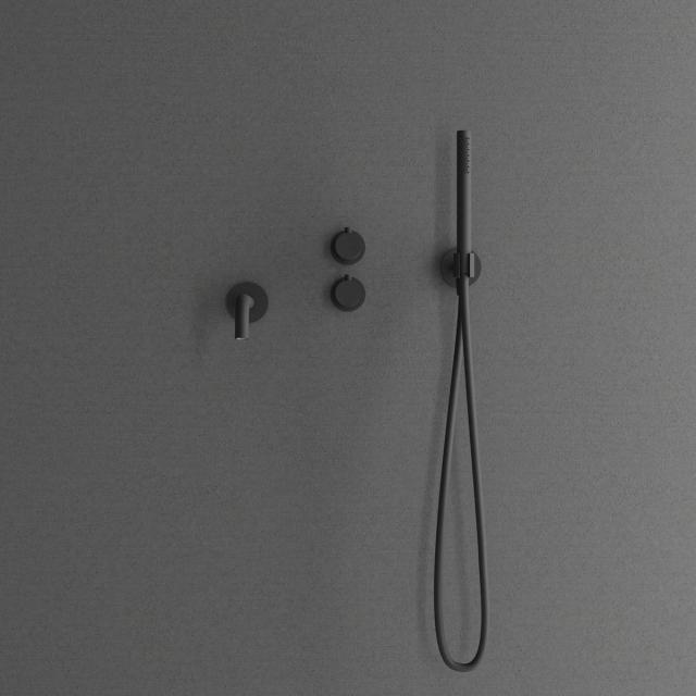 Primy Harmonized 3x komplet bruseindbygningssæt m/vægbruser og kartud, Coal