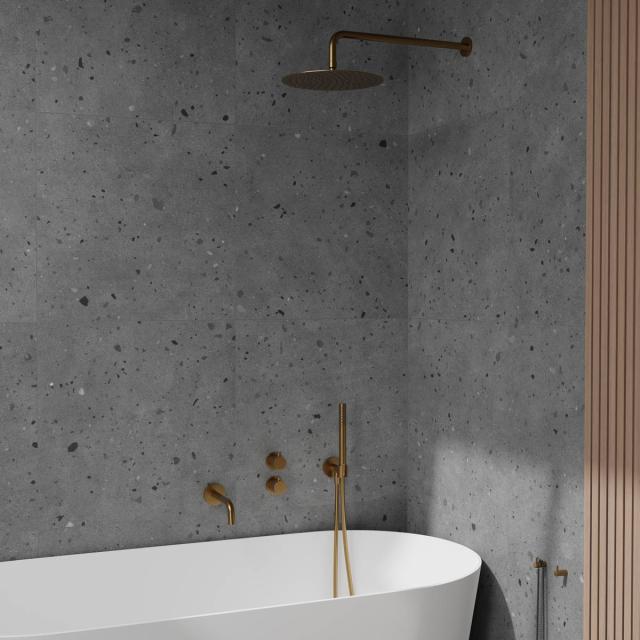 Primy Steel Harmonized 3x komplet bruseindbygningssæt m/vægbruser og kartud, Sand