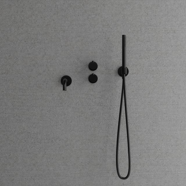 Primy Steel Harmonized 3x komplet bruseindbygningssæt m/vægbruser og kartud, Shadow