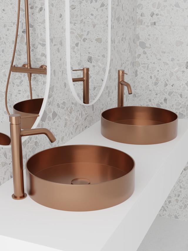 Primy Steel Rare R stålhåndvask, Amber