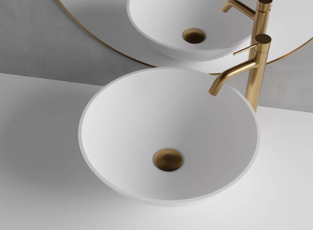 Primy R1 Solid Surface håndvask, Hvid