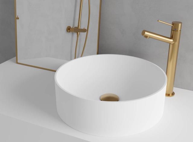 Primy R2 Solid Surface håndvask, Hvid