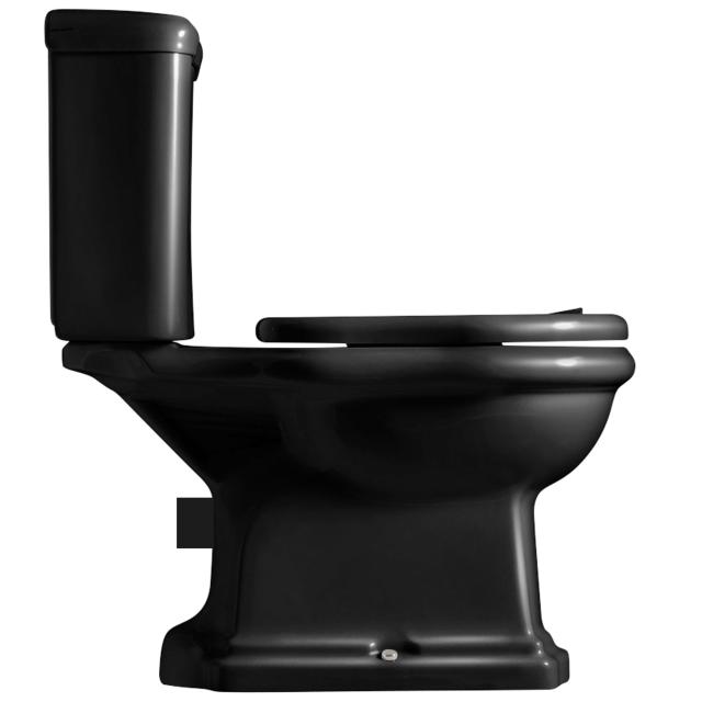 Retro Monoblocco toilet m/P-lås, Blank sort