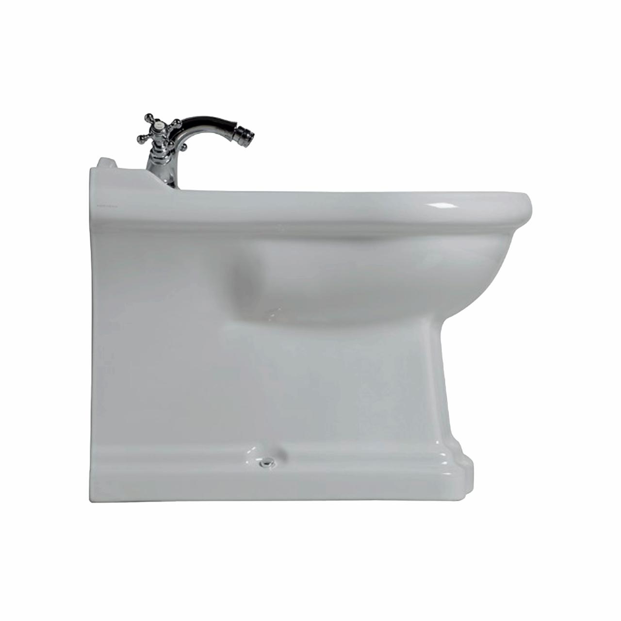 Retro gulvstående BTW-bidét, Hvid