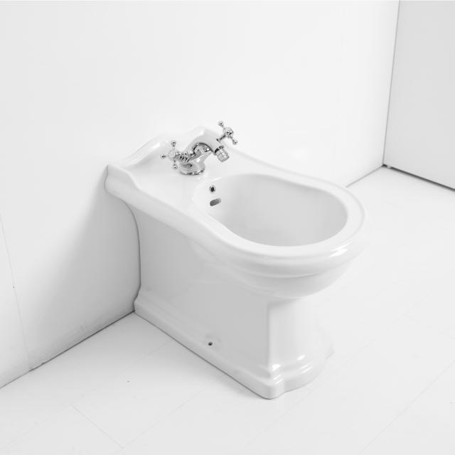 Retro gulvstående BTW-bidét, Hvid