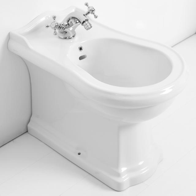 Retro gulvstående BTW-bidét, Hvid