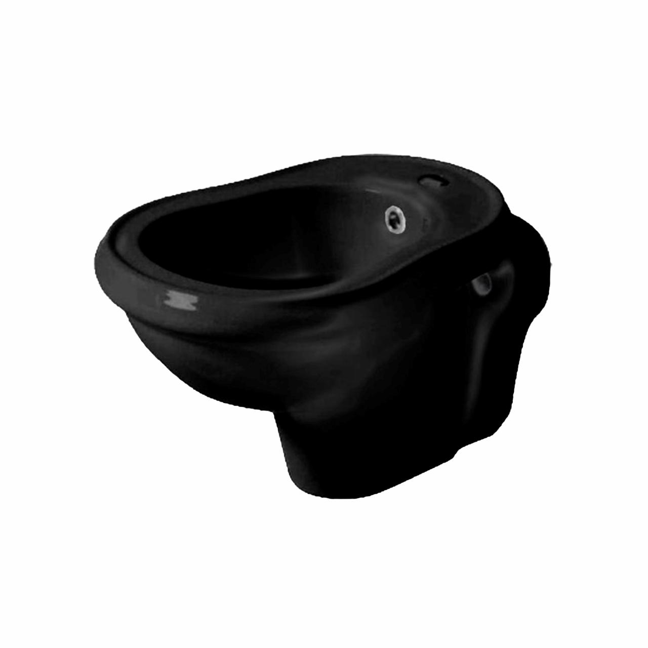 Retro væghængt bidét, Blank sort