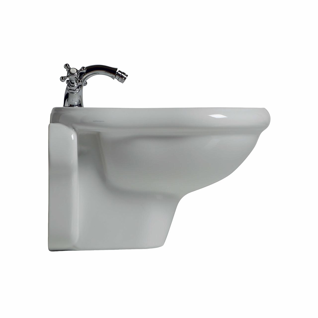 Retro væghængt bidét, Hvid