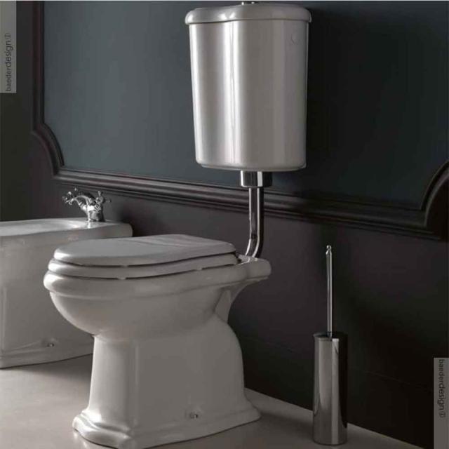 Contea Retro Low gulvstående toilet m/S-lås, Hvid m/hvidt sæde