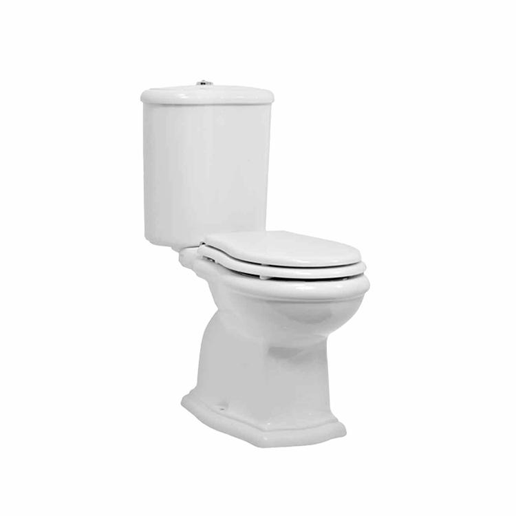 Contea Retro gulvstående toilet m/P-lås, Hvid m/hvidt sæde