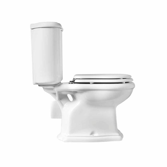 Contea Retro gulvstående toilet m/P-lås, Hvid m/hvidt sæde