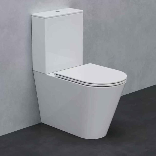 Forma gulvstående toilet m/sæde, Hvid