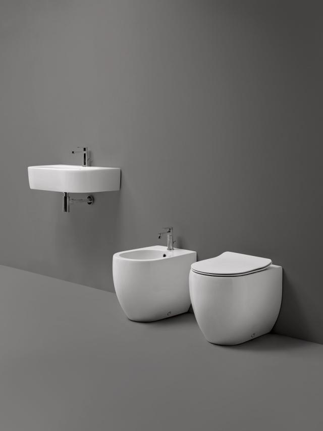 Flo 52 BTW gulvstående toilet, Hvid