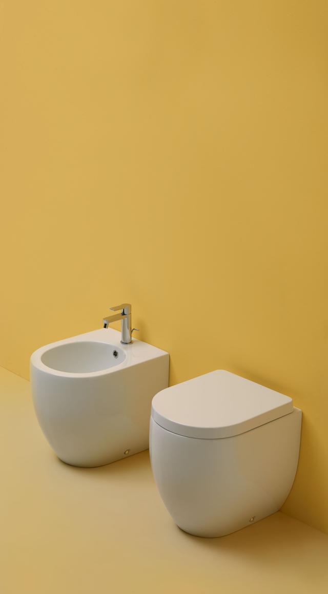 Flo 52 BTW gulvstående toilet, Hvid