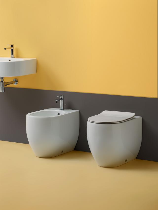 Flo 52 BTW gulvstående toilet, Hvid