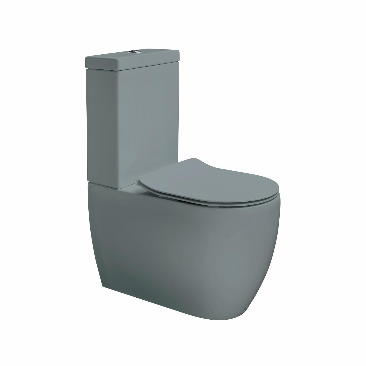 Glomp rimless gulvstående toilet, Matgrå