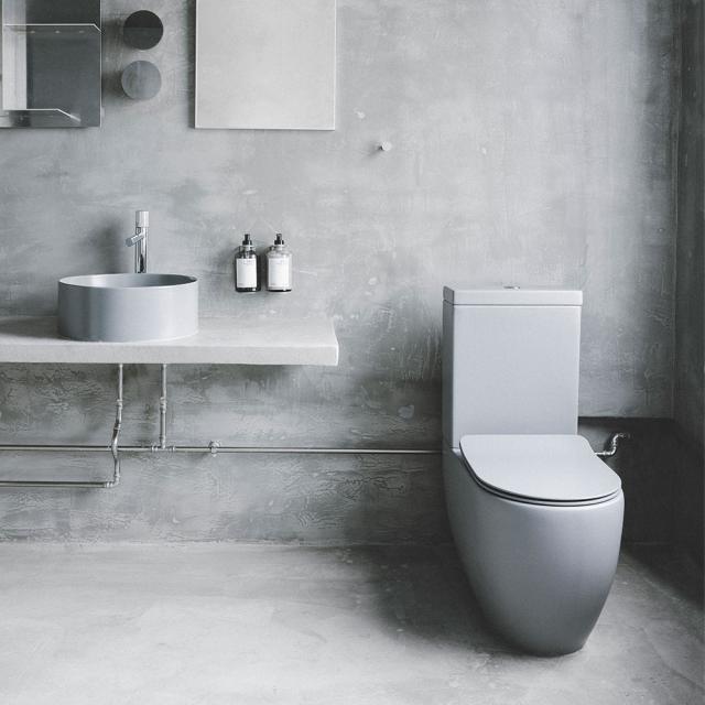 Glomp rimless gulvstående toilet, Matgrå